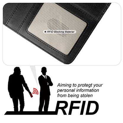 Bocasal Detachable Wallet Case Card Holder for iPhone 17 Pro, Black | RFID Blocking Kickstand Card Slots Holder PU Leather Magnetic Shockproof Wrist Strap Removable Flip Protective Cover 6.3 inch - color: Black