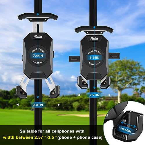 Roykaw Golf Cart Magnetic Phone Holder Mount Compatible with EZGO/Club Car/Yamaha, Compatible with iPhone/Galaxy/Google Pixel, Ultra Strength Magnet/360° Rotatable/One-Handed Pick & Place