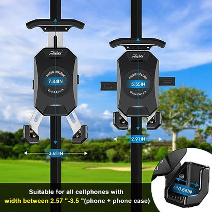 Roykaw Golf Cart Magnetic Phone Holder Mount Compatible with EZGO/Club Car/Yamaha, Compatible with iPhone/Galaxy/Google Pixel, Ultra Strength Magnet/360° Rotatable/One-Handed Pick & Place