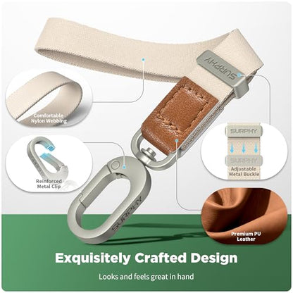 SURPHY Phone Wrist Strap, Keychain Wristlet, Wrist Lanyard with Tether Tab - color: Stone