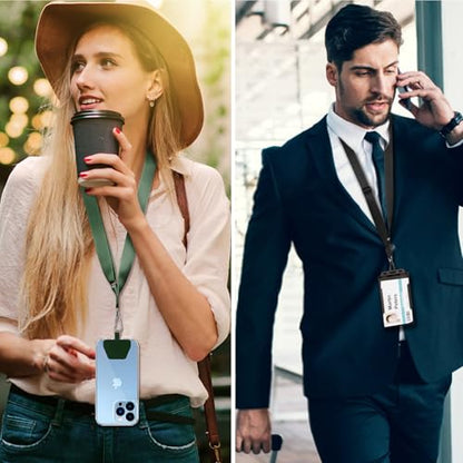 CACOE Phone Lanyard, Black+Dark Green,2 Pcs - color: Black+dark Green, size: 21.65"