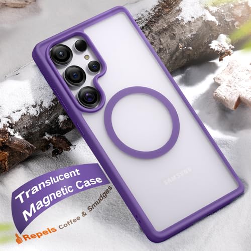Maledan Magnetic for Samsung Galaxy S25 Ultra Case - Compatible with MagSafe S25 Ultra Case, Military-Grade Protection Phone Case for Galaxy S25 Ultra Accessories, Purple - color: Purple