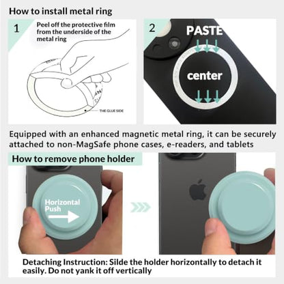 for MagSafe Phone Grip,Soft Silicone Magnetic Collapsible Cell Phone Finger Grip for iPhone 17/16/15/14/13,12 and Smartphones Tablets - Cyan - color: Cyan
