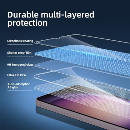 NEW'C for Samsung Galaxy S24+ (S24 Plus) 5G Screen Protector Tempered Glass - size: S24+ 6.7 inches