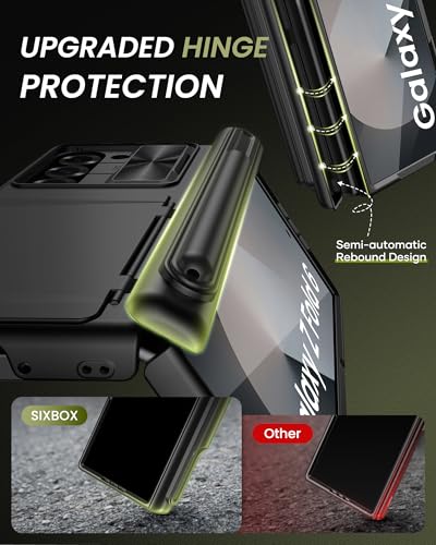 for Samsung Galaxy Z Fold 6 Case with Card Holder, Black - color: Black-P