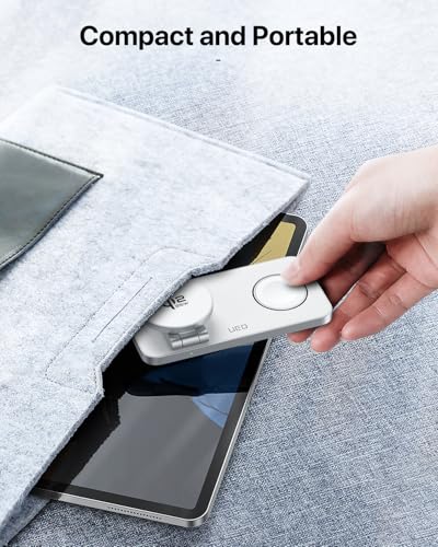 UEQ 3-in-1 Charging Station for Apple Devices,QI2.2 25W Ultra-Fast Magnetic Wireless Charger Stand,Compatible with MagSafe,Foldable Travel Charger for iPhone Air/17/16/15/14/13/12,Apple Watch,AirPods - color: White