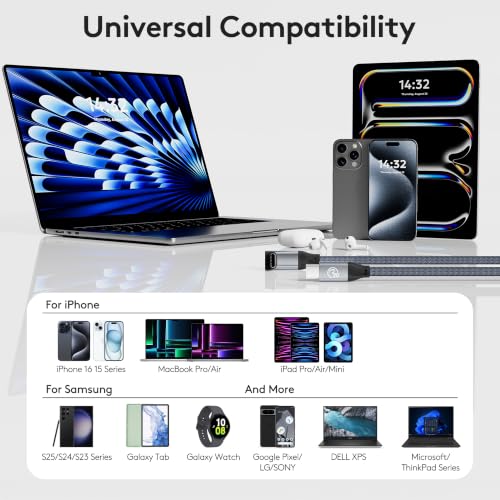 USB C 90 Degree Cable 1ft 2Pack, 90° Short USBC to USBC 3.2 Data Cable - color: Gray, size: 1ft+1ft