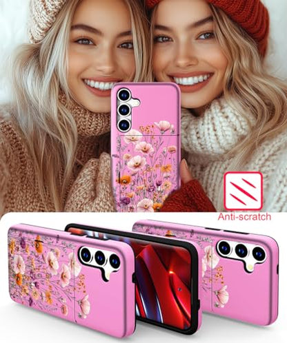 for Samsung Galaxy S24 / S25 Case - Pink Nice Flowers - color: Pink Nice Flowers
