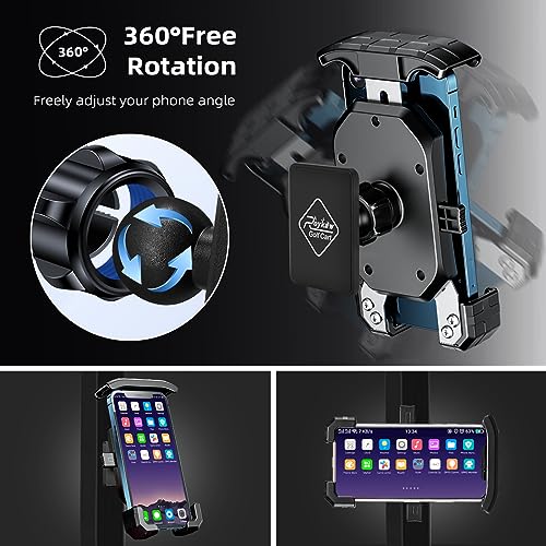 Roykaw Golf Cart Magnetic Phone Holder Mount Compatible with EZGO/Club Car/Yamaha, Compatible with iPhone/Galaxy/Google Pixel, Ultra Strength Magnet/360° Rotatable/One-Handed Pick & Place