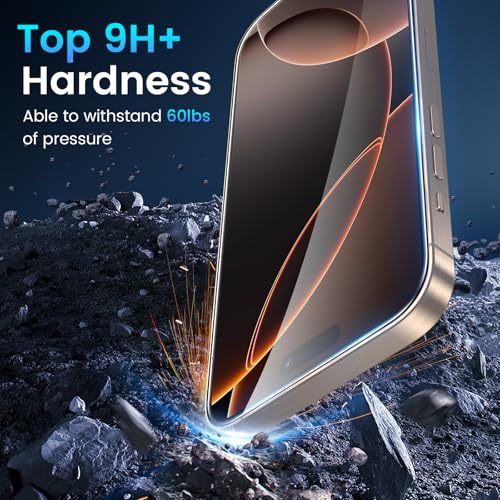 Fotbor for 3Pack iPhone 16 Pro Max Screen Protector with 3Pack Camera Lens Protector, 9H+ Tempered Glass Easy Installation Kit, Case Friendly iPhone 16 Promax - size: iPhone 16 Pro Max-6.9 inch