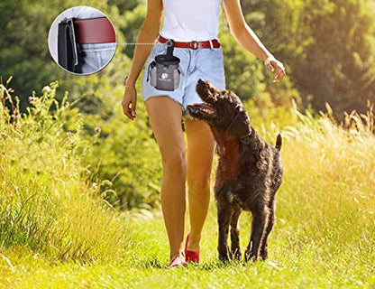 AMZNOVA Dog Treat Pouch Treatnow Dog Treat Bag, 3 Cups, Heather Coffee - color: Heather Coffee