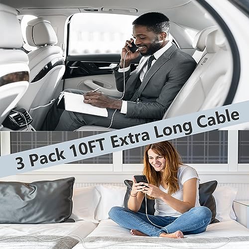 Fast Charger iPhone,3Pack【Apple MFi Certified】Charge iPhone14 Fast Charging - color: White 10FT