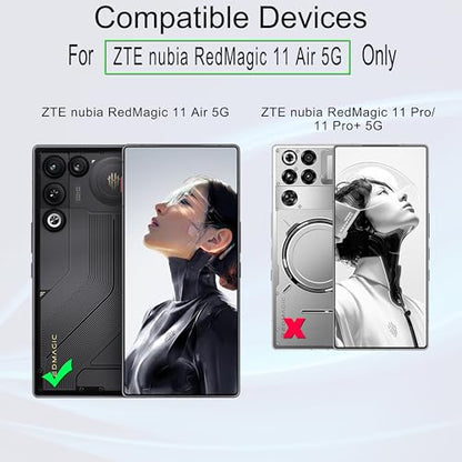 Ibywind for ZTE nubia RedMagic 11 Air Screen Protector,2 Pack,9H Hardness Tempered Glass and Camera Lens Protector,with Alignment Frame,Full Coverage,Bubble Free,Fingerprint Unlock,Scratch Resistant - size: RedMagic 11 Air