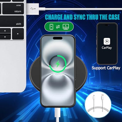 Battery Case iPhone 16 Plus, Upgraded 12000mAh Rechargeable Portable Extended Battery Pack Supported Qi Wireless Charging Case Compatible with iPhone 16 Plus (6.7 inch) Charger Case Power Bank (Black) - size: iPhone 16 Plus (6.7 inch)