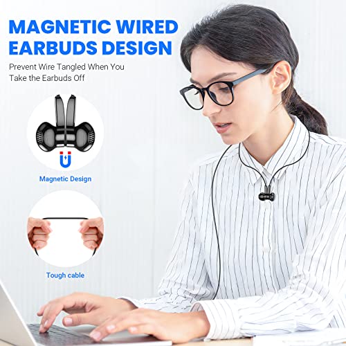 USB C Headphones Wired for Samsung S26 S25 Ultra S24 S23 Fe S22, Black - color: Black