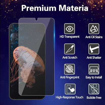 for Samsung Galaxy S24 Privacy Screen Protector, 2X Anti Spy Tempered Glass Film + 2X Camera Lens Protector, [Fingerprint Unlock] [28° Anti-Peep] [Installation tools] [Zero Bubble] Black/Dark Shield for Galaxy S24 - size: S24