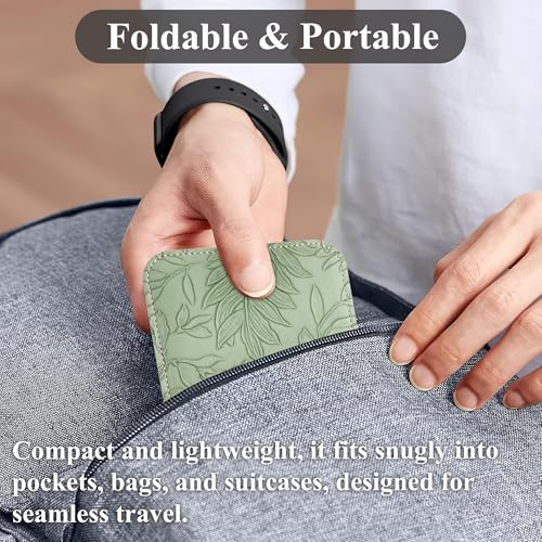 Airplane Travel Essentials for Flying Flex Flap Cell Phone Holder & Flexible Tablet Stand for Desk, Bed, Treadmill, Home & in-Flight Airplane Travel Accessories(1-Carved Green2) - color: 1-Carved Green2