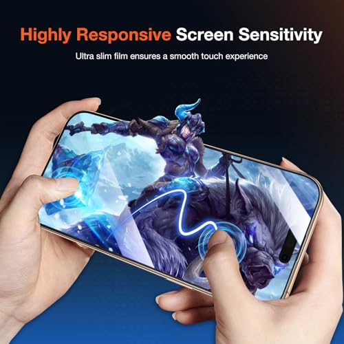 KUZOOM 2Pack Privacy 9H+ Tempered Glass Screen Protector for iPhone 16 Pro - color: Black 16 Pro