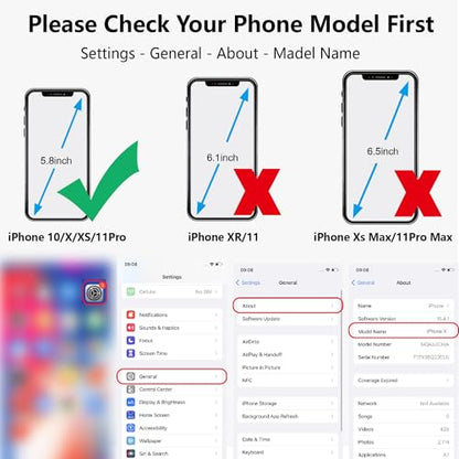 SAMKE [3 Pack] Compatible with Apple iPhone 10/X iPhone XS iPhone 11 Pro Screen Protector [5.8-inch] Tempered Glass,2.5D Edge Advanced HD Clarity Work Most Case (9H Hardness, 6X Stronger, Bubble Free) - size: iPhone X/XS and iPhone 11 Pro (5.8-inch)