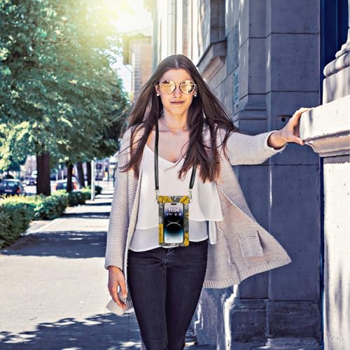 Small Crossbody Bags for Women Touchscreen Cell Phone Bag Cross Body Purses with adjustable Strap,Gifts For Teenage Girls - color: Tropical Leaf Wolf Silhouette