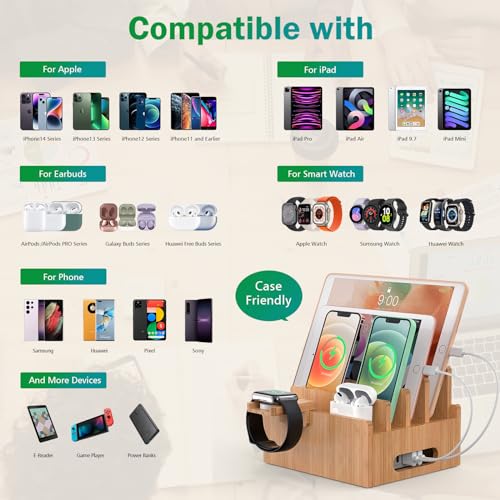 Pezin & Hulin Cell Phone Charging Stations with Watch Holder - color: Dock Rack +Cables