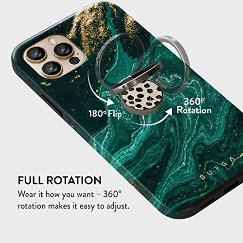 BURGA Cell Phone Ring, Holder Grip and Stand - Finger Phone Grip for Back of Smartphone Case, Kickstand 360 Rotation, Universal Ring for iPhone Samsung Galaxy Huawei Google Pixel, Stylish Accessories - color: Almond Latte, style: Gunmetal