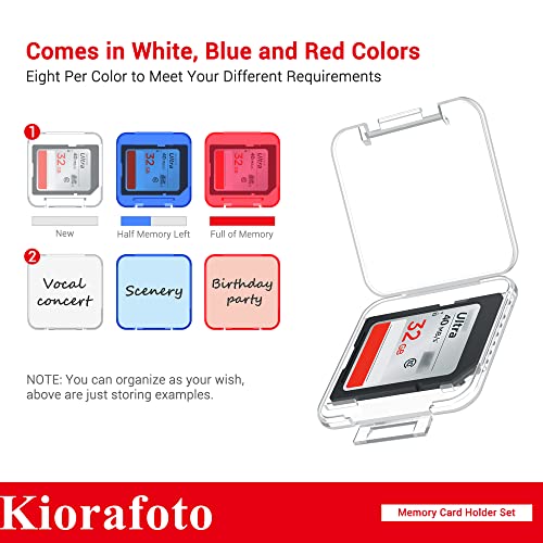24PCS Multi-Color Clear Plastic SD Card Case Holder(NOT Include Any Cards) - color: for 24 SD Cards（Clear）