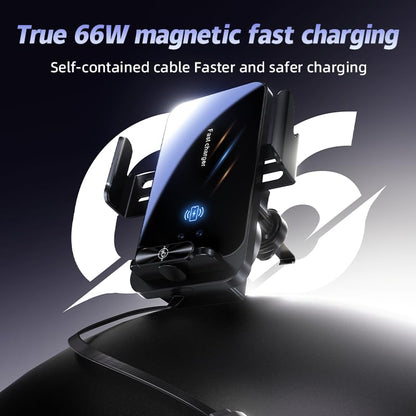 Magnetic Phone Holder Wireless Car Charger Phone Mount, Black