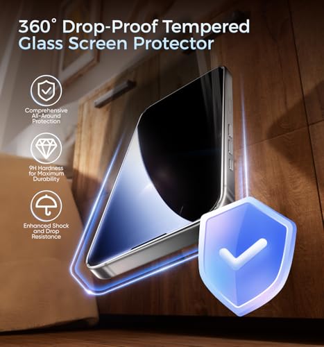 MAGIC JOHN 3rd Gen Upgraded for iPhone 15Plus/16Plus Privacy Screen Protector 6.7 Inch,25°Anti-Spy Screen,Shockproof Tempered Glass,Auto Dust-Removal,Bubble Free,Easy Installation,2 Pack - size: iPhone 16 Plus/15 Plus-6.7''