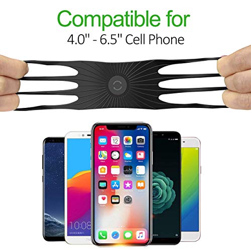 Bike Cell Phone Mount, Silicone Bike Bicycle Motorcycle MTB Stroller Handlebar, Universal Cycling Holder Fits 360° Rotation Compatible with All Apple iPhone Samsung Galaxy, Google Pixel
