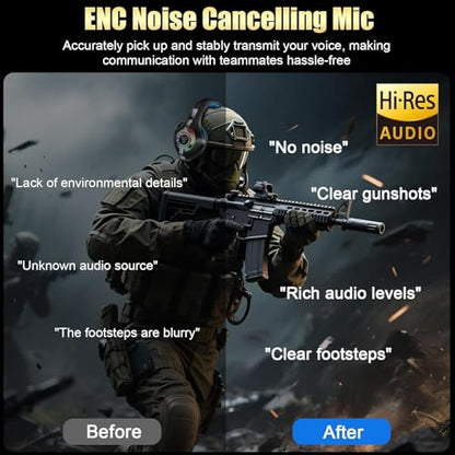 2.4GHz Wireless Gaming Headsets for PS5/PS4/Switch, New RGB Bluetooth 5.4 Noise Cancelling Gaming Headphones with 7.1 Surround Sound, 40mm Drivers, 276g Ultraligero, Memory Foam, 40Hrs Audífonos Gamer
