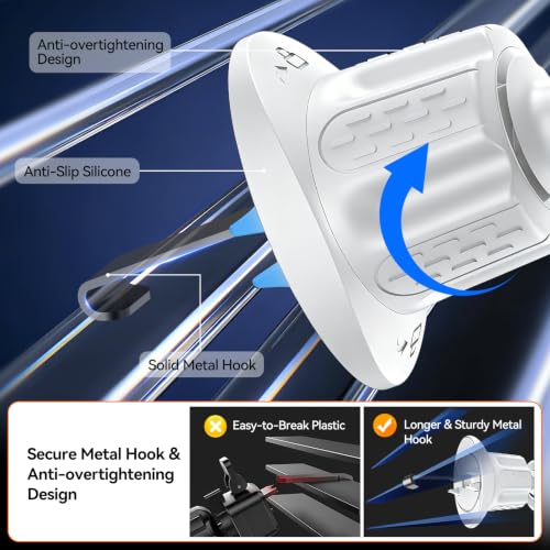 for MagSafe Car Mount,【22 N55 Super Magnets】 Magnetic Phone Holder for Car Air Vent, Cell Phone Mount Car Accessories Compatible with iPhone 17 16 15 14 13 12 Pro Max (White) - color: White
