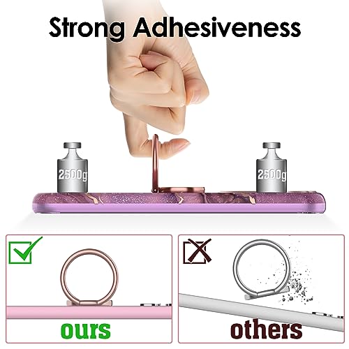 Phone Ring Grip Holder, 360° Rotation Cell Phone Grip Stand, Finger Ring Stand, Metal Finger Ring Grip Kickstand Compatible with iPhone 17 Pro Max 16 15 14 13 12 Magsafe Accessories, Purple - color: Lavender Purple
