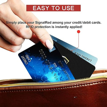 SaiTech IT 5 Pack RFID Blocking Card for Credit Debit ID Card, Black | Slim Anti-Theft Contactless NFC RFID Blocker Protector, Easily Fit into Wallet and Purse, for Men & Women - color: Black