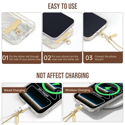 Dadanism Universal Phone Lanyard Crossbody, Gold - color: Gold, size: 128 cm