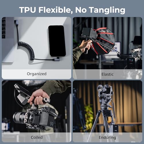 SMALLRIG USB-C to USB-C Coiled Cable (Angled to Angled) - 4793 - size: 1.15-3.28 ft, style: Angled to Angled Coiled