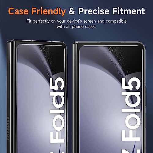 LYWHL 2-Pack Samsung Galaxy Z Fold 5 Screen Protector, Tempered Glass Front Screen Protector for Galaxy Z Fold 5 with Alignment Frame, Anti Scratch Bubble Free Case Friendly Easy Install - size: Samsung Galaxy Z Fold 5