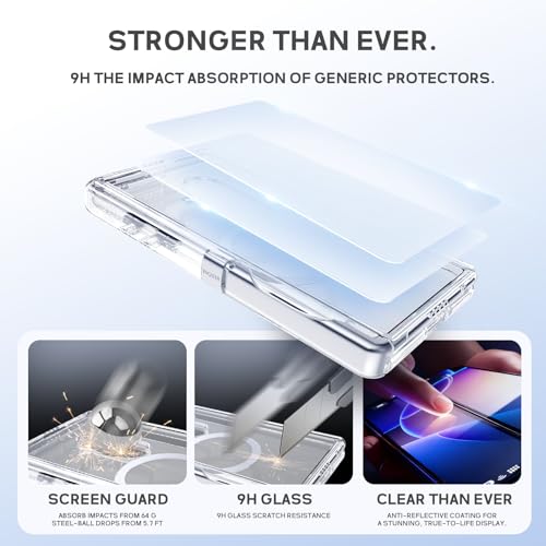 for Samsung Galaxy Z Fold7 Case, [Compatible with Magsafe], [Invisible Kickstand & HD Screen Protector], Anti-Yellowing Protective Phone Case for Samsung Galaxy Z Fold 7, Clear - color: Clear