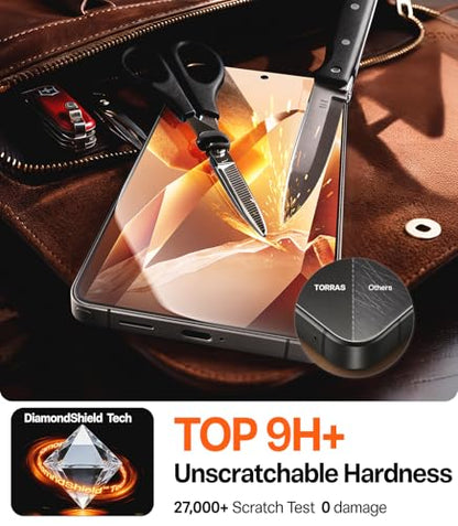 TORRAS Unbreakable for Samsung Galaxy S26 Ultra Screen Protector [NO.1 Military-Grade] [12 FT Shatterproof] 9H+ Aerospace Tempered Glass 2 Pack - Touch Sensitivity, Full Coverage, Anti-Scratch, 6.9 inch - size: Samsung Galaxy S26 Ultra (6.9 inch)
