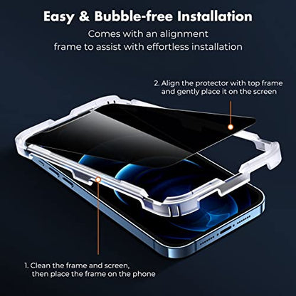 UNBREAKcable Privacy Screen Protector for iPhone 12 Pro Max, 2-Pack - size: iPhone 12 Pro Max