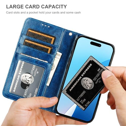 Bocasal for MagSafe Wallet Case Card Holder for iPhone 16, Blue - color: Blue for MagSafe