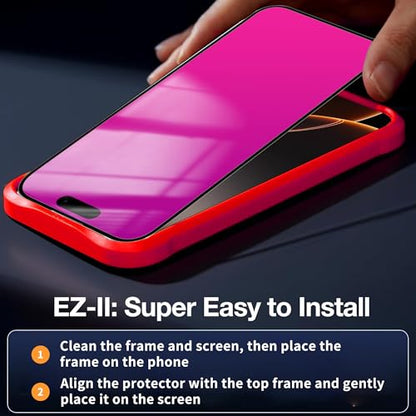 Privacy Screen Protector for iPhone 16 Pro Max 2 Pack (Pink) - color: for iPhone 16 Pro Max (Pink)