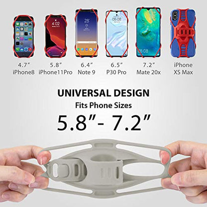 Bone Bike Tie 3, Universal Bike Phone Handlebar Mount for 5.8"-7.2" Phones - color: Bike Tie 3 - Gray