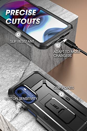 SUPCASE for Moto G Stylus 5G Case (2022) with Screen Protector &Stand,Black | Built-in Kickstand, 360° Rotating Belt Clip, Heavy Duty Rugged Phone Case, Military-Grade Protection, Unicorn Beetle Pro