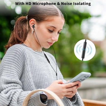 USB C Earbuds Wired Headphone for iPhone 18 Pro Max 17 16 17e,Black - color: Black