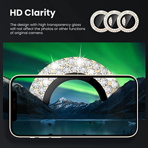 Tensea Diamond Camera Lens Protector for iPhone 13 Pro - iPhone 13 Pro Max - color: Gold Diamond