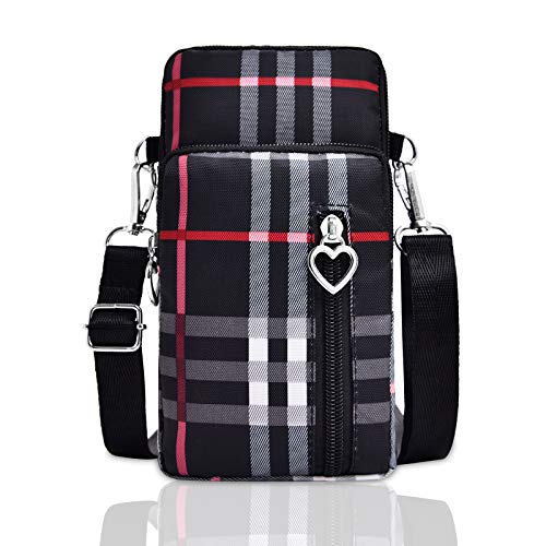 BIAOTIE Lightweight Small Crossbody bags Cell Phone Purses Travel Pouch Shoulder Bag for Women - color: Black Stripes