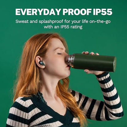 JLab, Go Pods ANC, True Wireless Earbuds, Active Noise Cancelling, Bluetooth, Sage - color: Sage