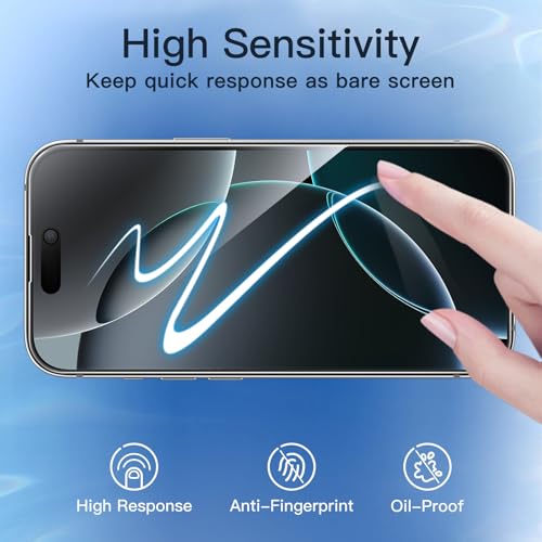 JETech Privacy Screen Protector for iPhone 16 Pro, 2-Pack - size: iPhone 16 Pro