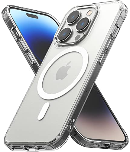 Ringke for iPhone 14 Pro Max Case [Fusion Magnetic Matte Clear] | Compatible with MagSafe, Oil & Dirt Resistant, Anti-Fingerprint Technology Prevents Oily Smudges, Feels Velvety Soft - size: iPhone 14 Pro Max